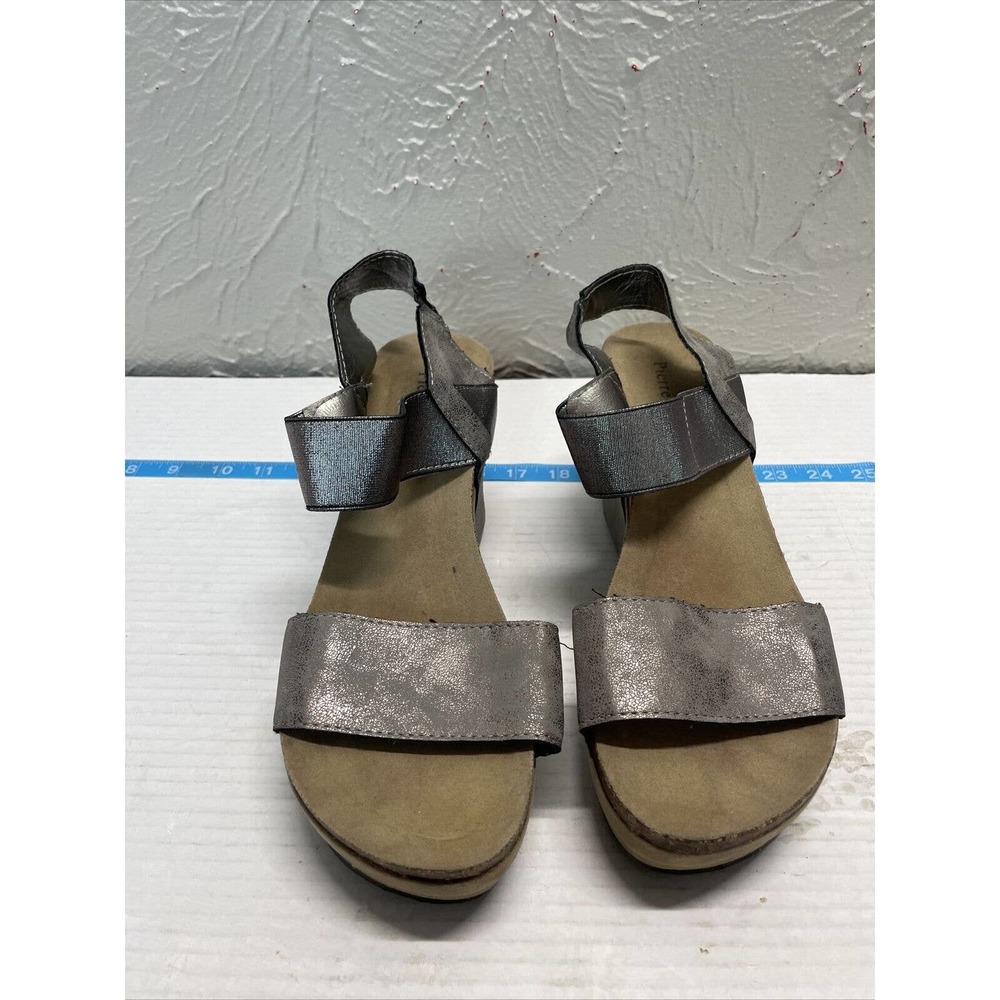 Pierre Dumas‎ Women's Hester-1 Pewter Wedge Sandals Size 10